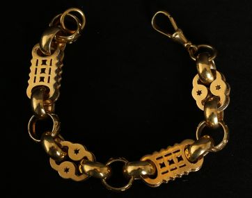Heavy 9 carat gold bracelet. Bespoke piece varying price